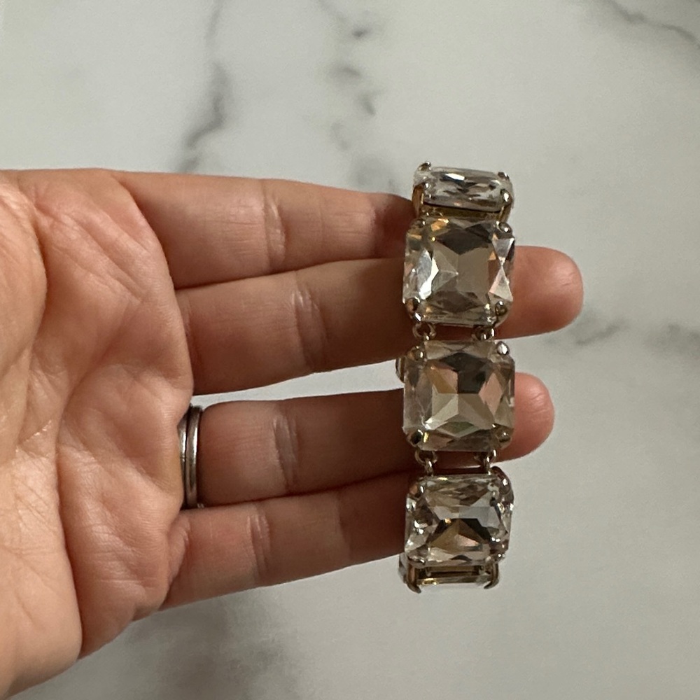 J. Crew Gold and Silver Crystal Bracelet